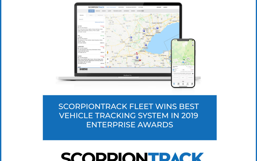 ScorpionTrack Fleet Wins Best Vehicle Tracking System in 2019 Enterprise Awards